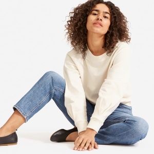 Everlane Lightweight French Terry Pleat Sweatshirt